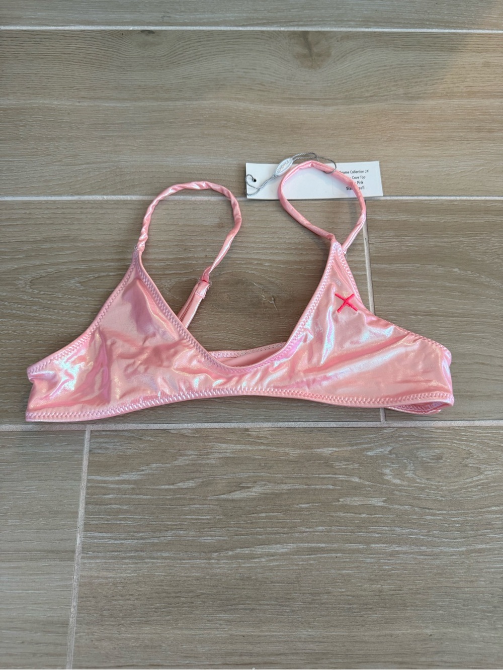 Boutine LA Pink Shimmer Girls Bikini Top